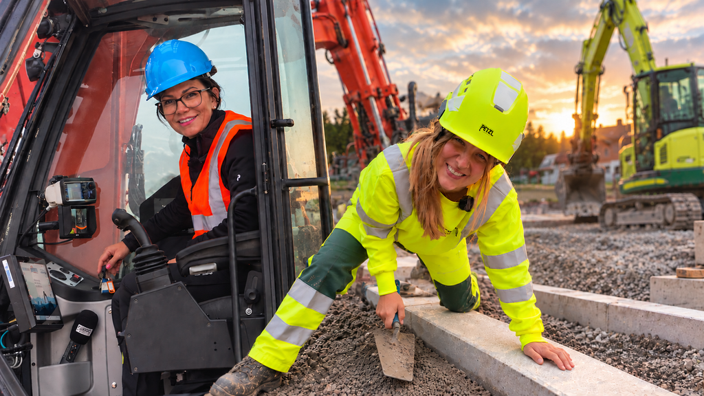 Vom Radiostudio zur Baustelle: Jeanine und Nicole packen an