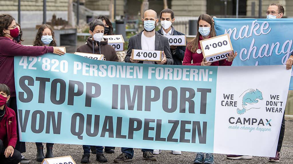 Tierschutzorganisationen reichen in Bern eine Petition für ein Importverbot für tierquälerisch erzeugte Pelze ein. (Archivbild)