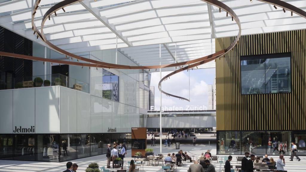 Hier soll im nächsten April das Treffen der Europäischen Politischen Gemeinschaft stattfinden: der Hauptplatz des Circle am Flughafen Zürich. (Archivbild)