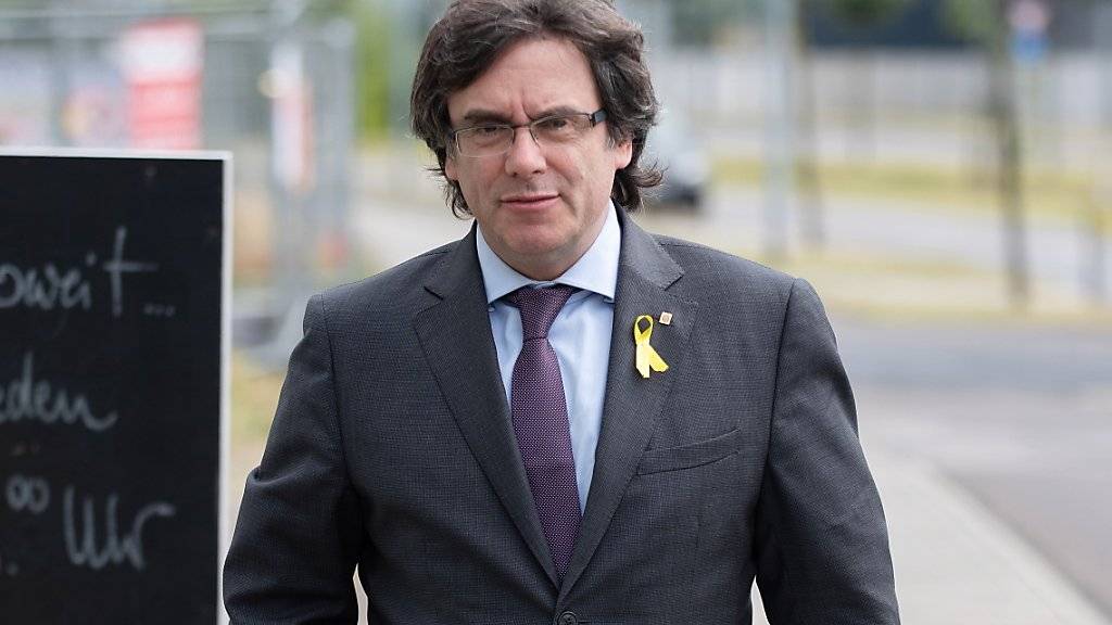 Carles Puigdemont nach einem Treffen mit dem katalanischen Regionalpräsidenten Quim Torra in Berlin am 21. Juni dieses Jahres.