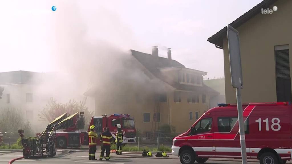 Am Tag nach dem Brand: Haus in Root steht wieder in Flammen