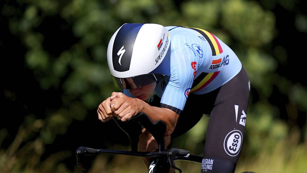 Remco Evenepoel unterwegs zum Sieg im WM-Einzelzeitfahren