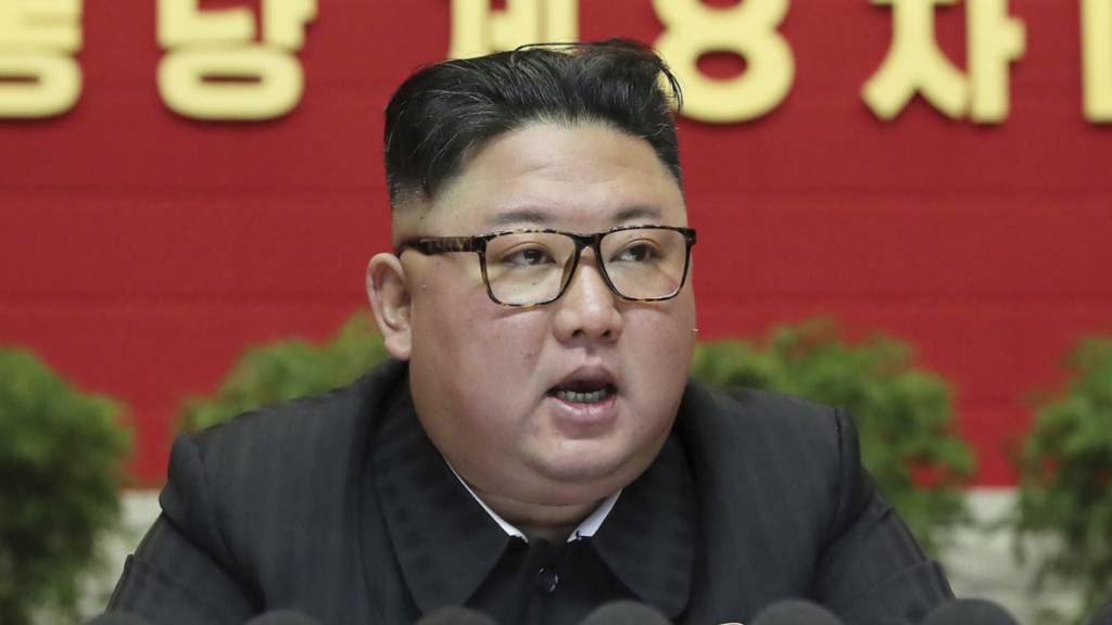 Der nordkoreanische Führer Kim Jong-un nimmt an dem achten Kongress der herrschenden Arbeiterpartei in Pyongyang teil. Foto: Uncredited/KCNA via KNS/AP/dpa - ACHTUNG: Nur zur redaktionellen Verwendung und nur mit vollständiger Nennung des vorstehenden Credits