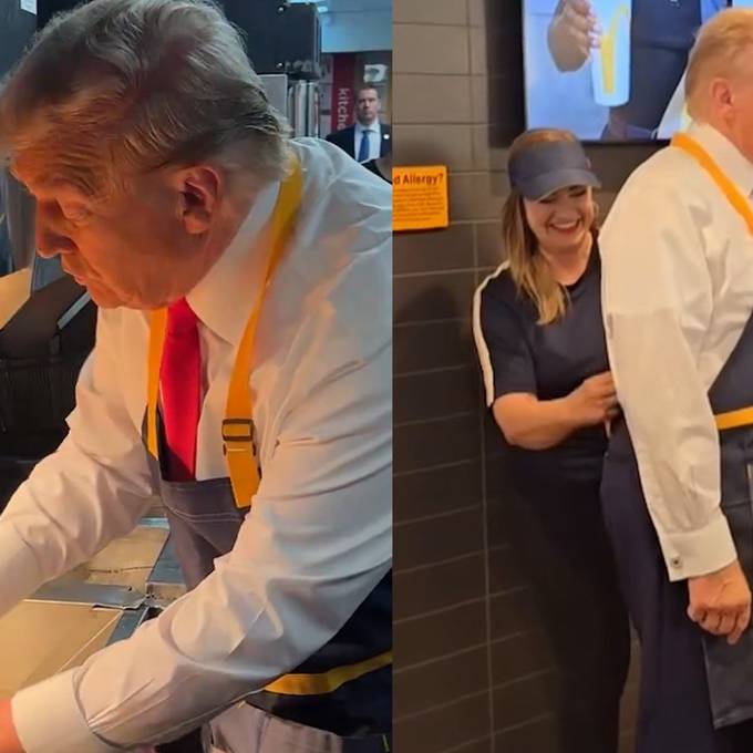 Trump macht Wahlkampf bei McDonald's