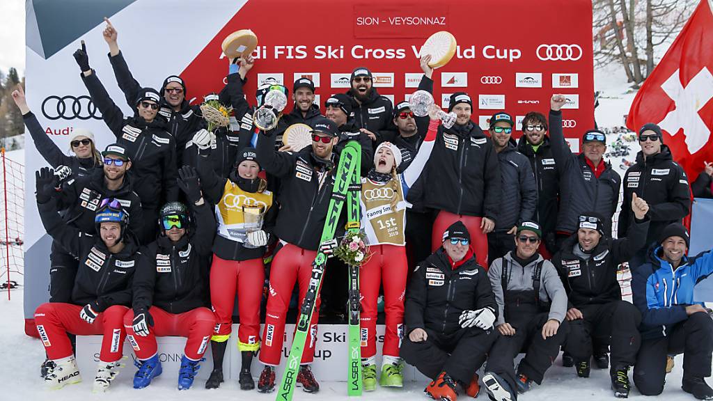 So sehen Sieger aus: Die Schweizer Skicrosser wollen an die erfolgreiche letzte Saison anknüpfen.