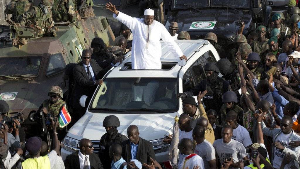 Der neue Präsident Gambias Adama Barrow ist in sein Heimatland zurückgekehrt.