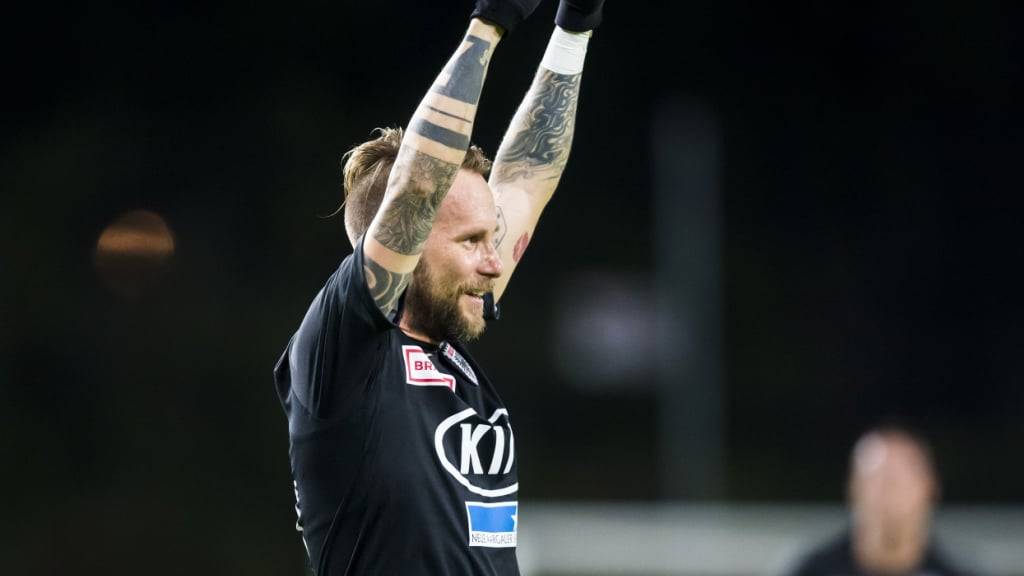Markus Neumayr im November 2019 im Trikot des FC Aarau, seines letzten Profi-Klubs während der Spielerkarriere