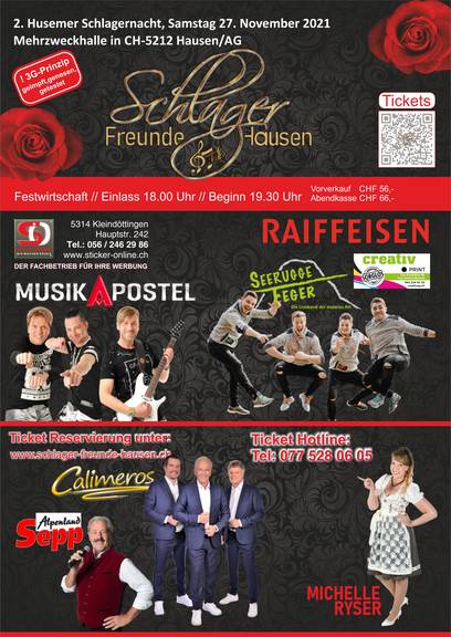 Husener Schlagernacht 21 Plakat 2021