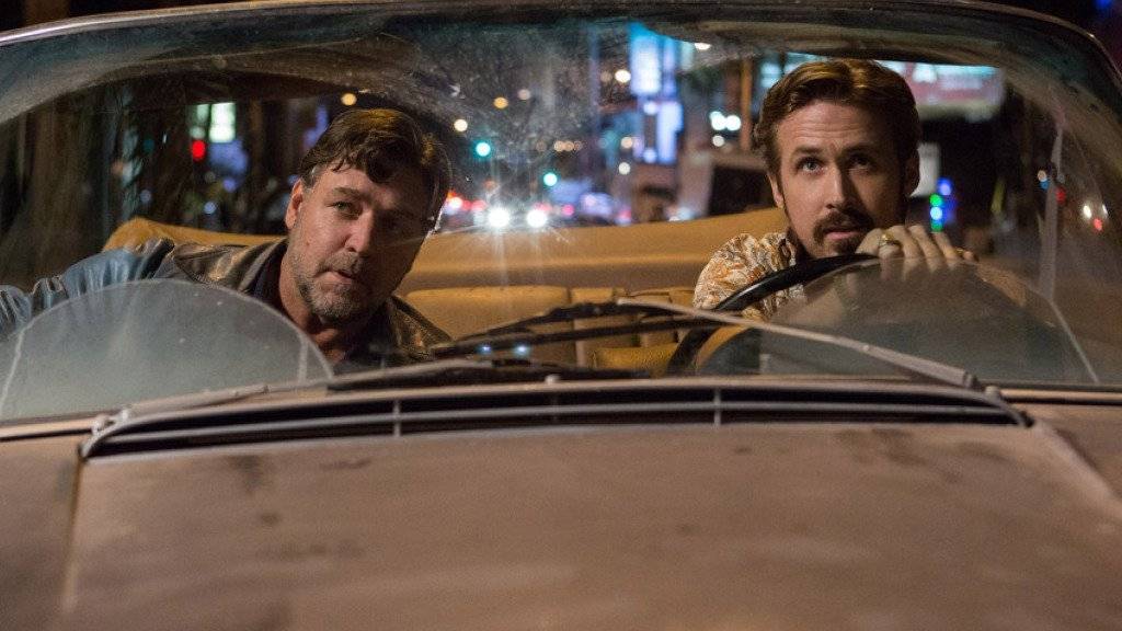Ryan Gosling (r) und Russell Crowe spielen die Hauptrollen in der Gangsterkomödie «The Nice Guys» (Archiv)