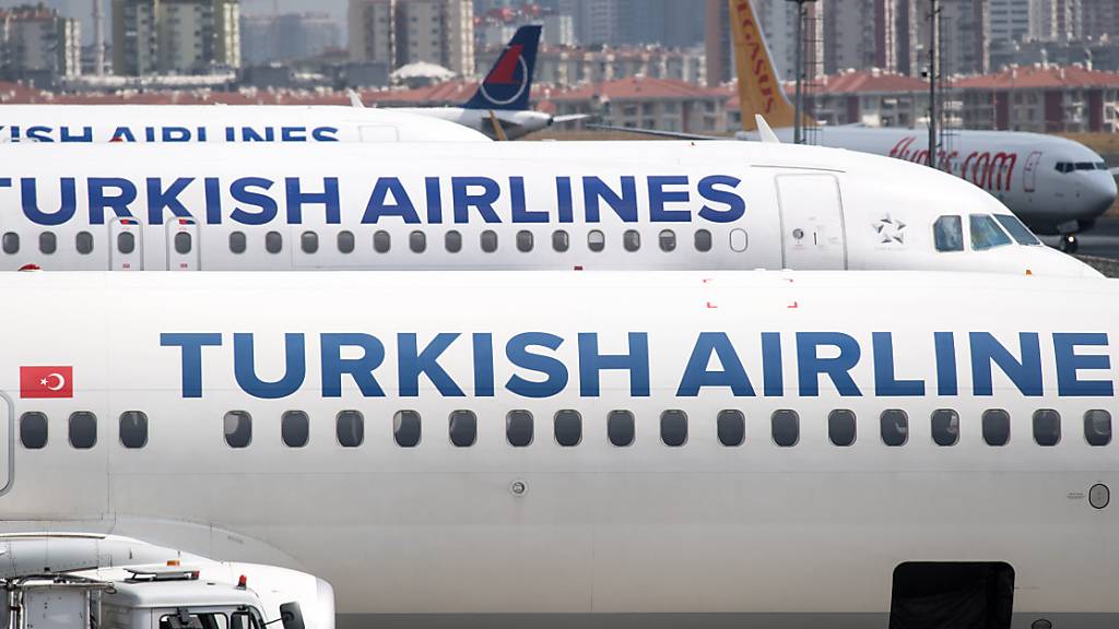 ARCHIV - Flugzeuge der Fluglinie Turkish Airlines stehen auf dem Atatürk-Flughafen in Istanbul. Die Türkei lässt nach Sanktionsdrohungen der EU Staatsbürger mehrerer arabischer Länder nicht mehr von ihrem Staatsgebiet aus nach Belarus fliegen. Das teilte die zivile Luftfahrtbehörde der Türkei am Freitag mit. Foto: Bernd von Jutrczenka/dpa