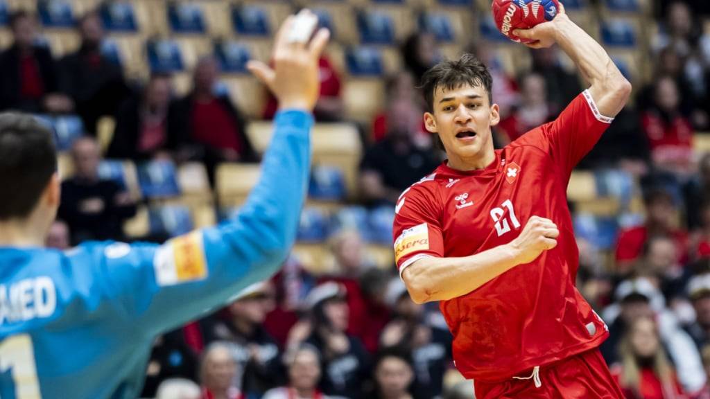 Erfrischender Auftritt, klarer Sieg: Der Schweizer Flügelspieler Gino Steenaerts erzielt an der WM in Herning eines der 37 Tore gegen Tunesien