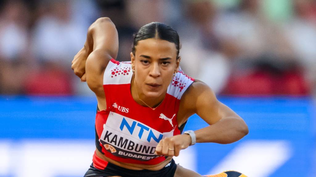 Die Schweizer Hürdensprinterin Ditaji Kambundji bei ihrem ersten Auftritt an der WM in Budapest