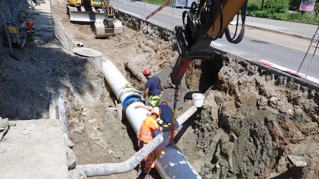 Die neue Wassertransportleitung zwischen Goldach SG und der Stadt St.Gallen kostete 17 Millionen Franken.