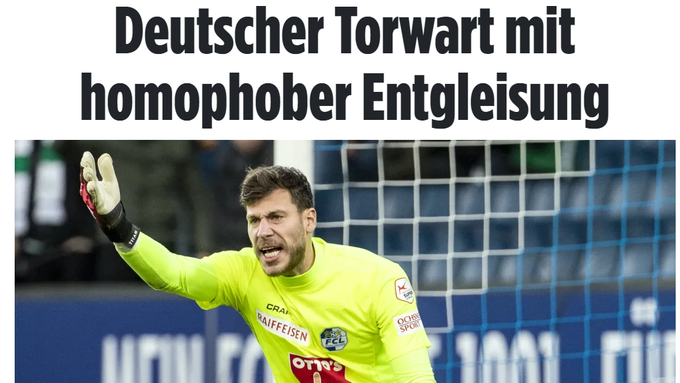 «Homophobe Entgleisung» von FCL-Goalie Marius Müller macht grosse Schlagzeilen