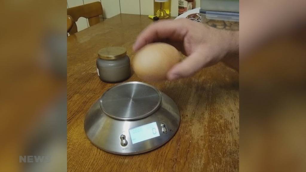 Seltene Naturlaune: Ein Hühnerei enthält ein weiteres Ei