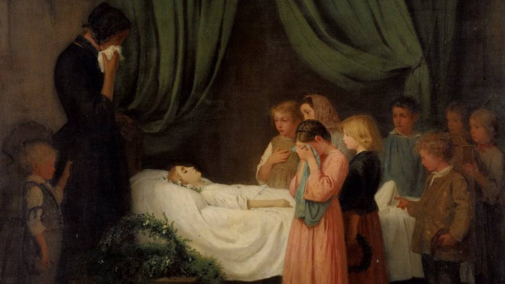 In der zweiten Hälfte des 19. Jahrhunderts wurde der Tod häufig als Teil des Lebensrealität dargestellt, etwa in Albert Ankers «Die kleine Freundin» von 1862.