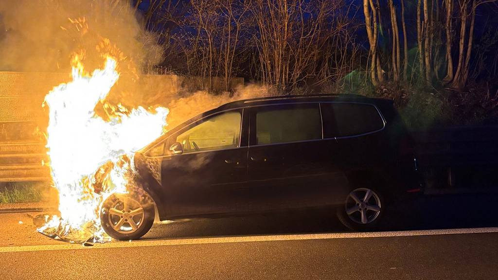 Autobrand oder Selbstunfall: Mehrere Unfälle haben das Wochenende geprägt