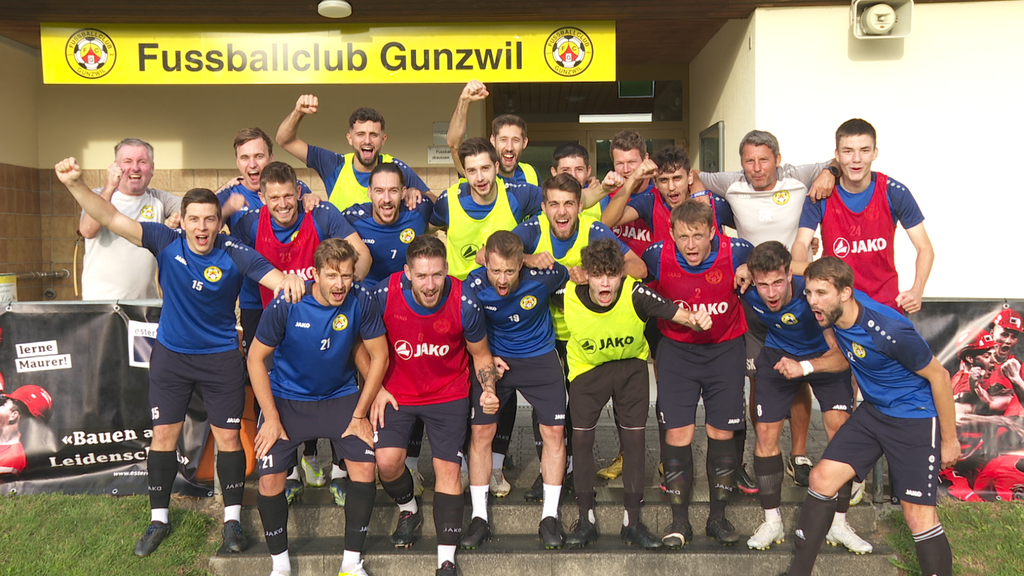 FC Gunzwil Team vor dem Cupspiel gegen Lugano