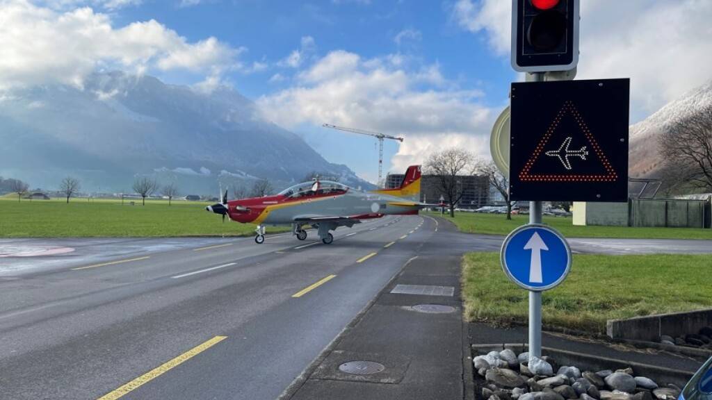 Strassenkreuzung des Flugplatzes in Buochs NW wird entschärft
