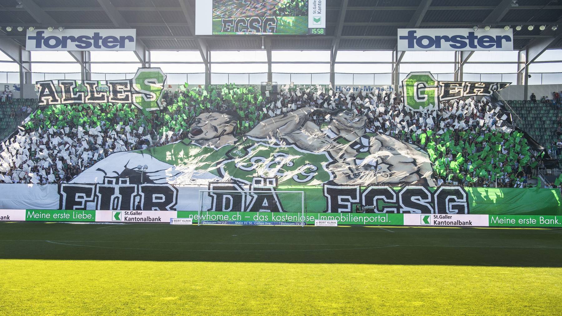 Die Choreo war das einzige Highlight auf St.Galler Seite.