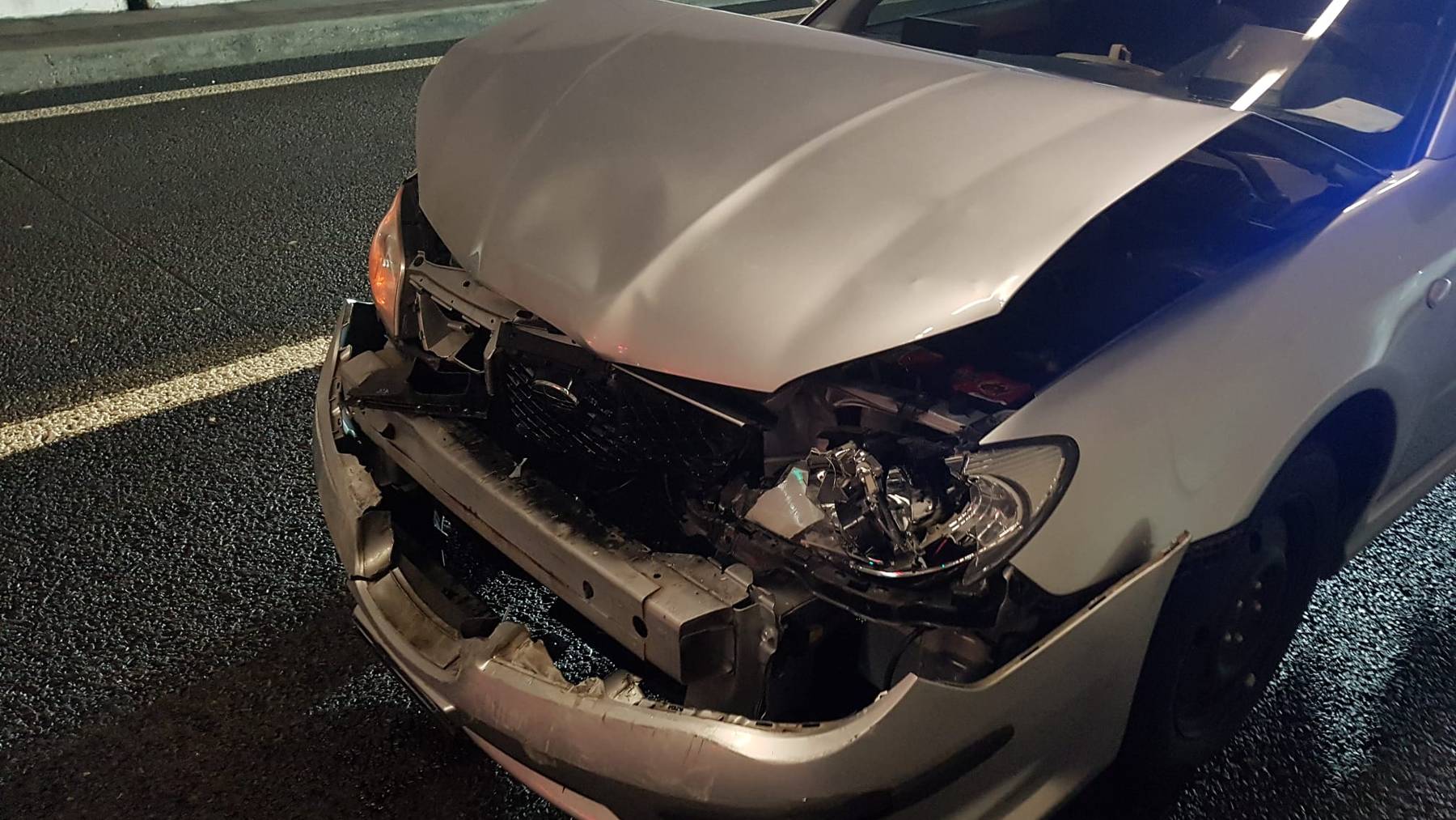 So sah das Auto des 20-jährigen Lenkers nach dem Unfall aus.