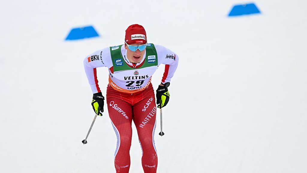 Valerio Grond mit kräftigem Doppelstock-Stoss