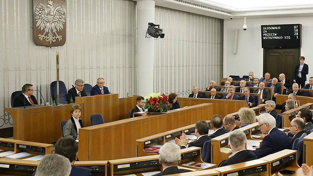 Der polnische Senat stimmte dem neuen umstrittenen Mediengesetz zu. (Archiv)