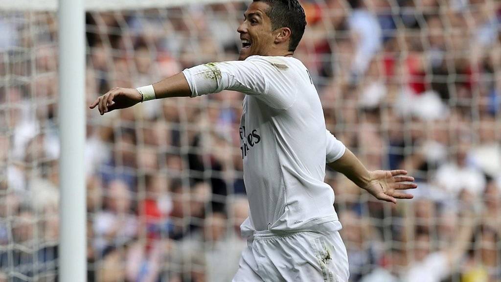 Cristiano Ronaldo jubelt nach seinem Treffer gegen Las Palmas