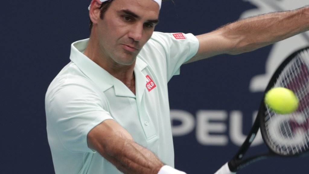 Roger Federer zieht in Miami problemlos in die Viertelfinals ein