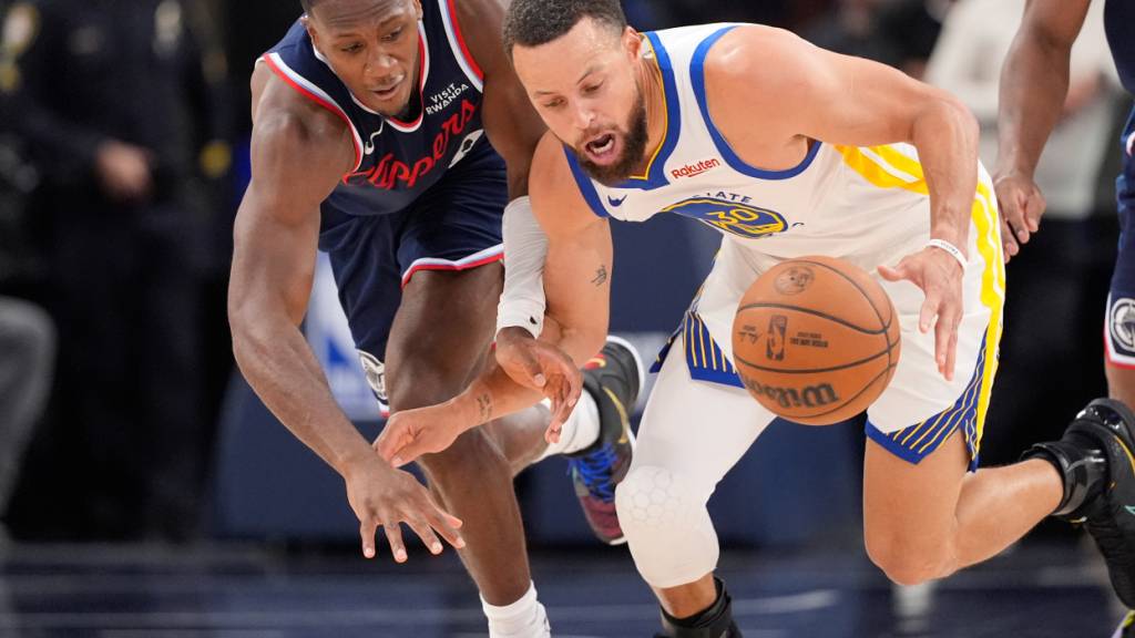 Stephen Curry (rechts) besiegelte mit 35 Punkten die Niederlage und damit das Saisonende für die Los Angeles Clippers