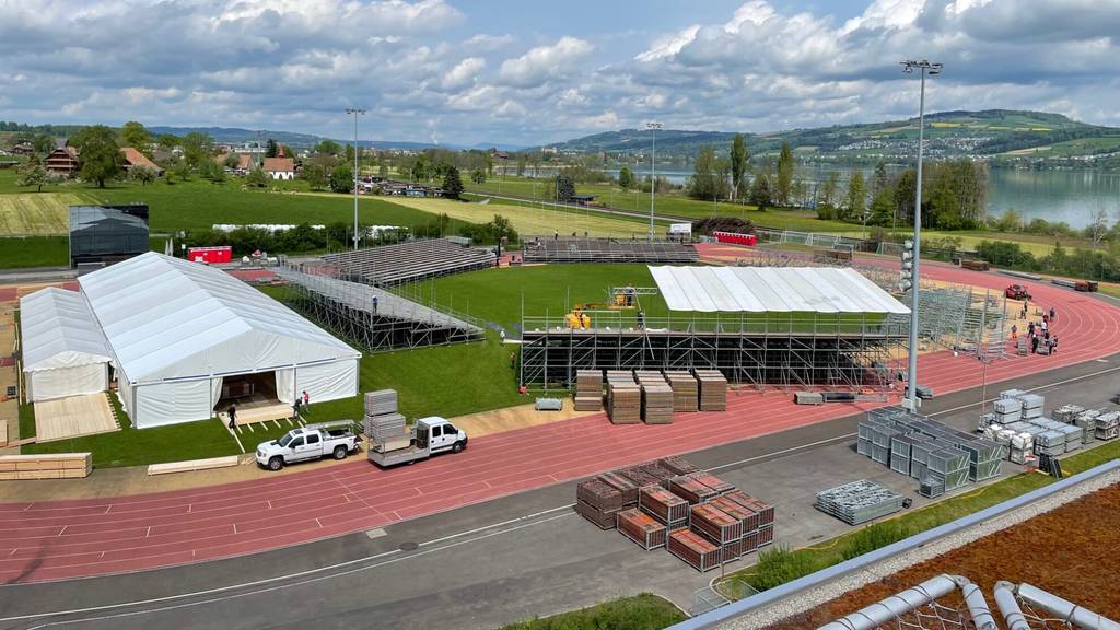 Luzerner Kantonales 2023 Nottwil Aufbau Arena