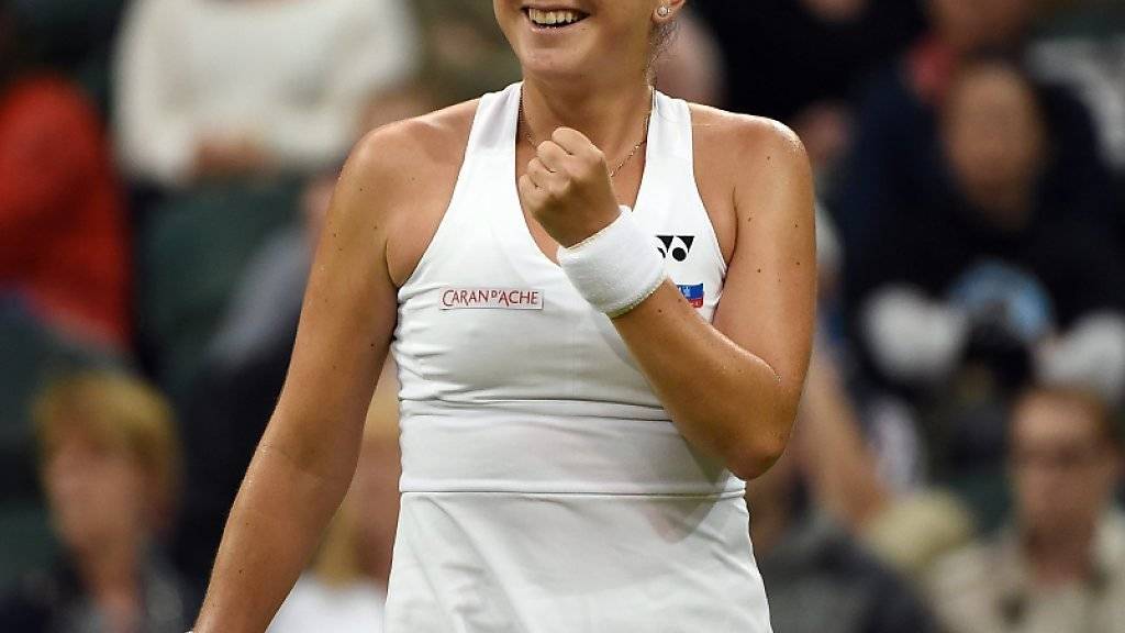 Viel Grund zum Lachen: Belinda Bencic zeigte zum Auftakt in Wimbledon eine starke Leistung