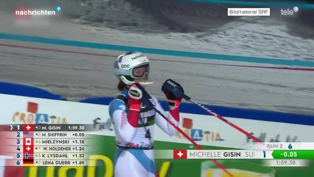 Michelle Gisin steht in Zagreb wieder auf dem Slalom-Podest