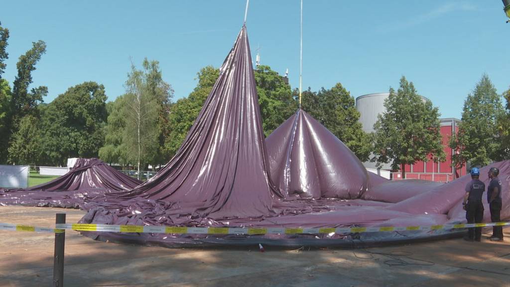 Aufblasbare Konzertehalle in Luzern