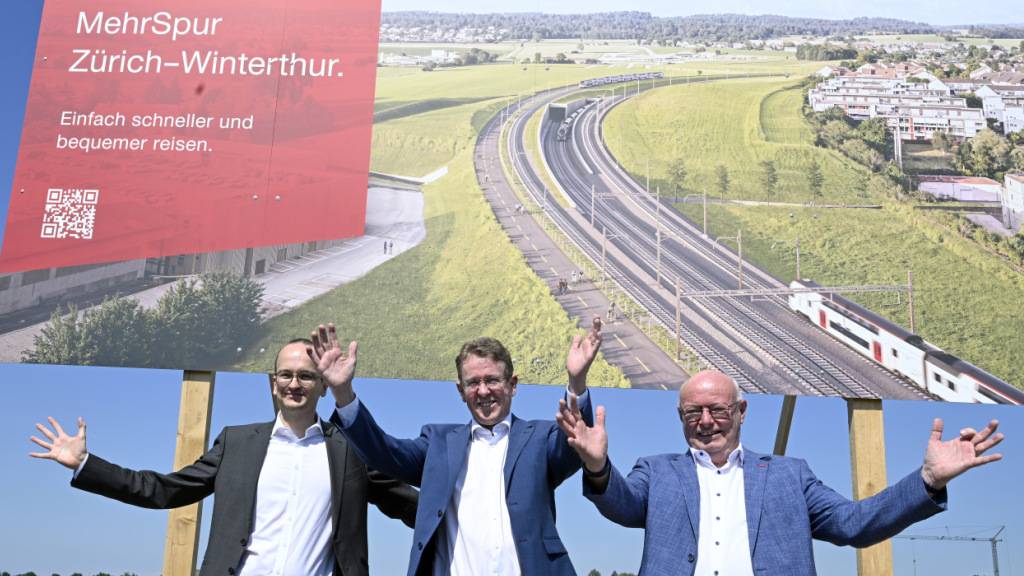 Bundesrat Rösti lanciert Ausbau der Bahnstrecke Zürich-Winterthur