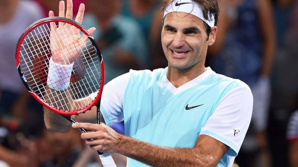 Roger Federer zog zum dritten Mal in Folge in den Final von Brisbane ein