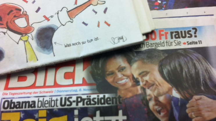 Zeitungen beurteilen Obamas Wiederwahl meist positiv
