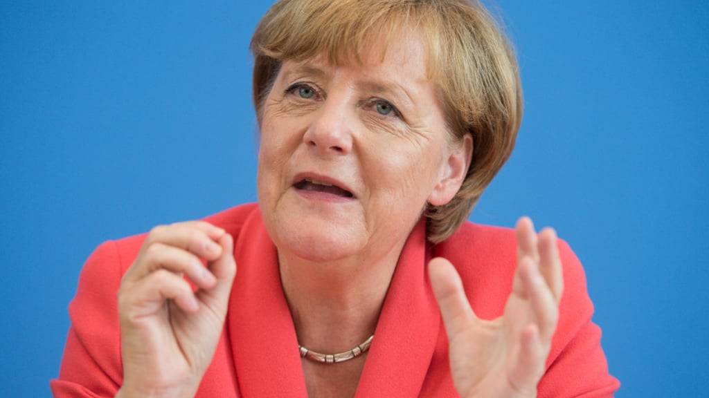ARCHIV - Die damalige deutsche Bundeskanzlerin Angela Merkel (CDU) im August 2015 in Berlin. Foto: Bernd von Jutrczenka/dpa/Archivbild