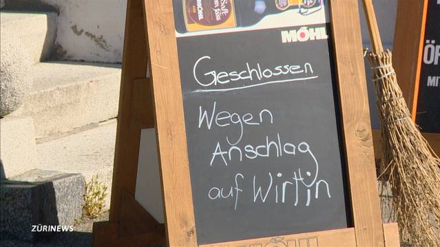 Vermummte stürmen Restaurant Traube