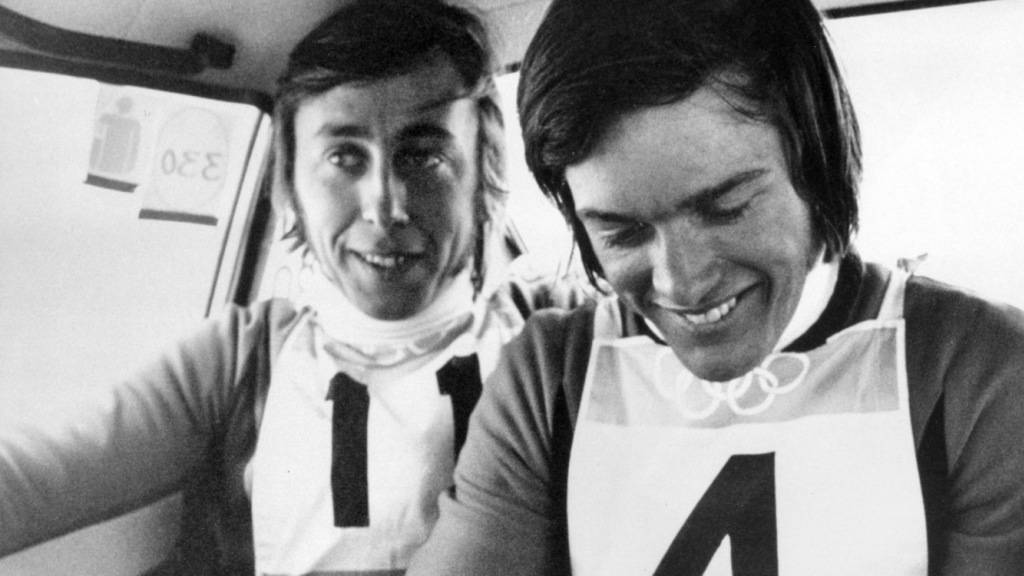 Roland Collombin (links) und Bernhard Russi an den Olympischen Spielen 1972 in Sapporo