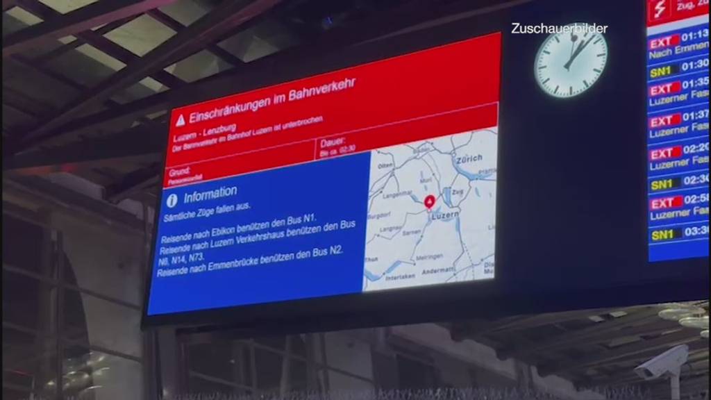 Züge in Luzern fielen am SchmuDo-Abend aus