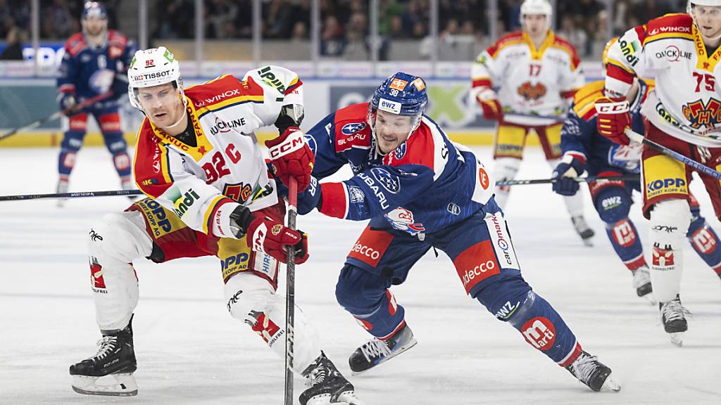 Für Biels Captain Gaëtan Haas (links) ist aufgeben keine Option