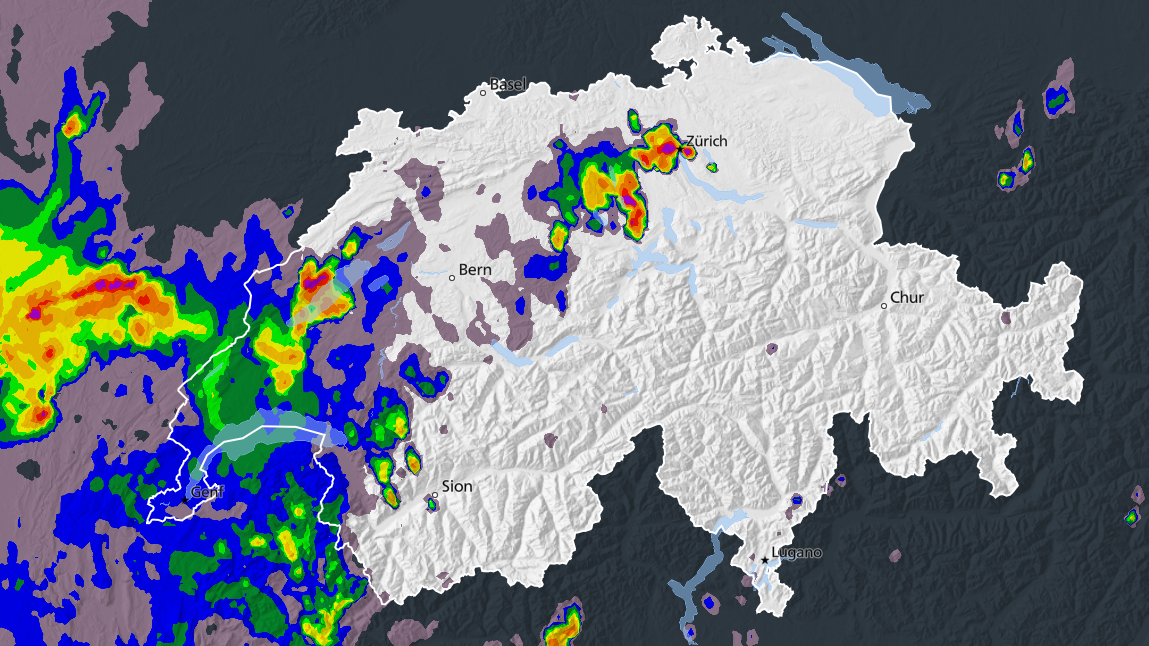 Niederschlagsradar für die späten Abendstunden am 3. September 2024