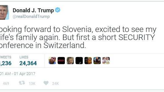 Trump hat getwittert, er sei in Luzern