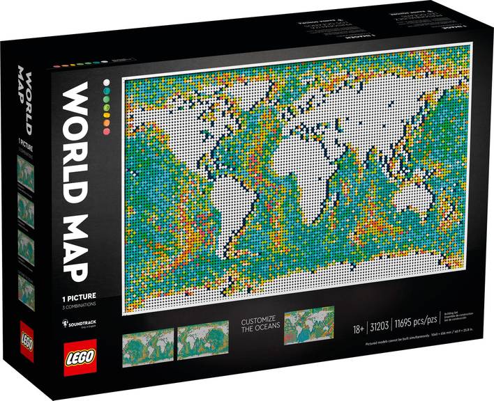 Das grösste Lego-Set ist eine Weltkarte