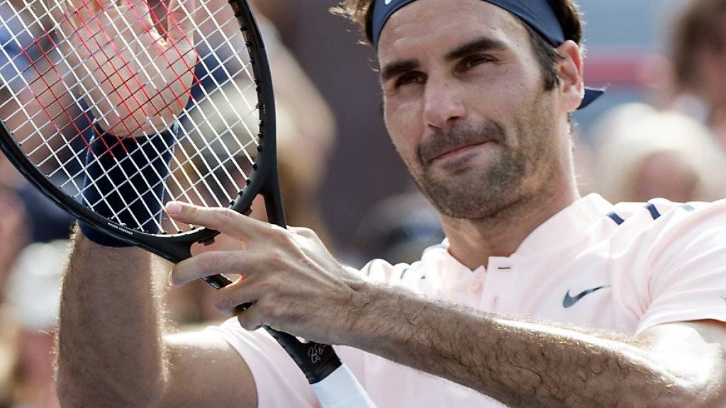 In Montreal glänzend unterwegs: Roger Federer spielt heute Abend im Halbfinal gegen Robin Haase