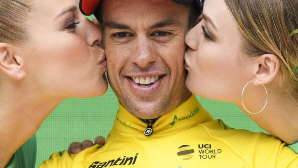 Der Australier Richie Porte (im Bild bei der Siegerehrung) löste Stefan Küng nach der 5. Etappe als Leader der Tour de Suisse ab