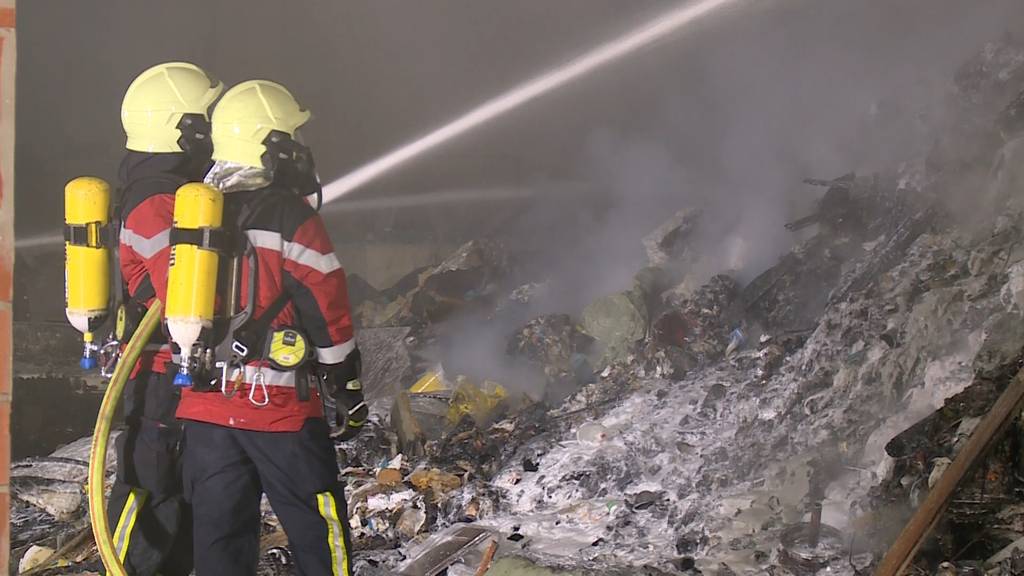 Brand in Recyclinganlage in Beringen