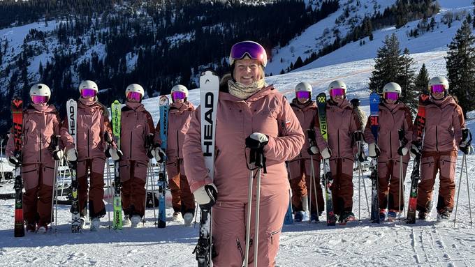 Formations-Skifahren mit Cheryl Looser
