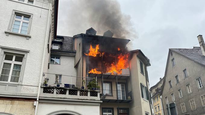 Brand auf Balkon in der Altstadt